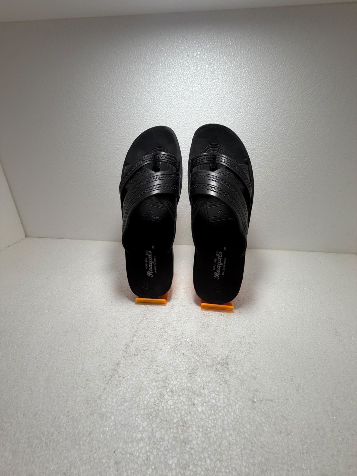 Men's Black Lightweight EVA Comfort Slippers | Stylish Cross Strap Casual Daily Wear Flip Flops | Soft Anti-Skid Bathroom & Outdoor Slides