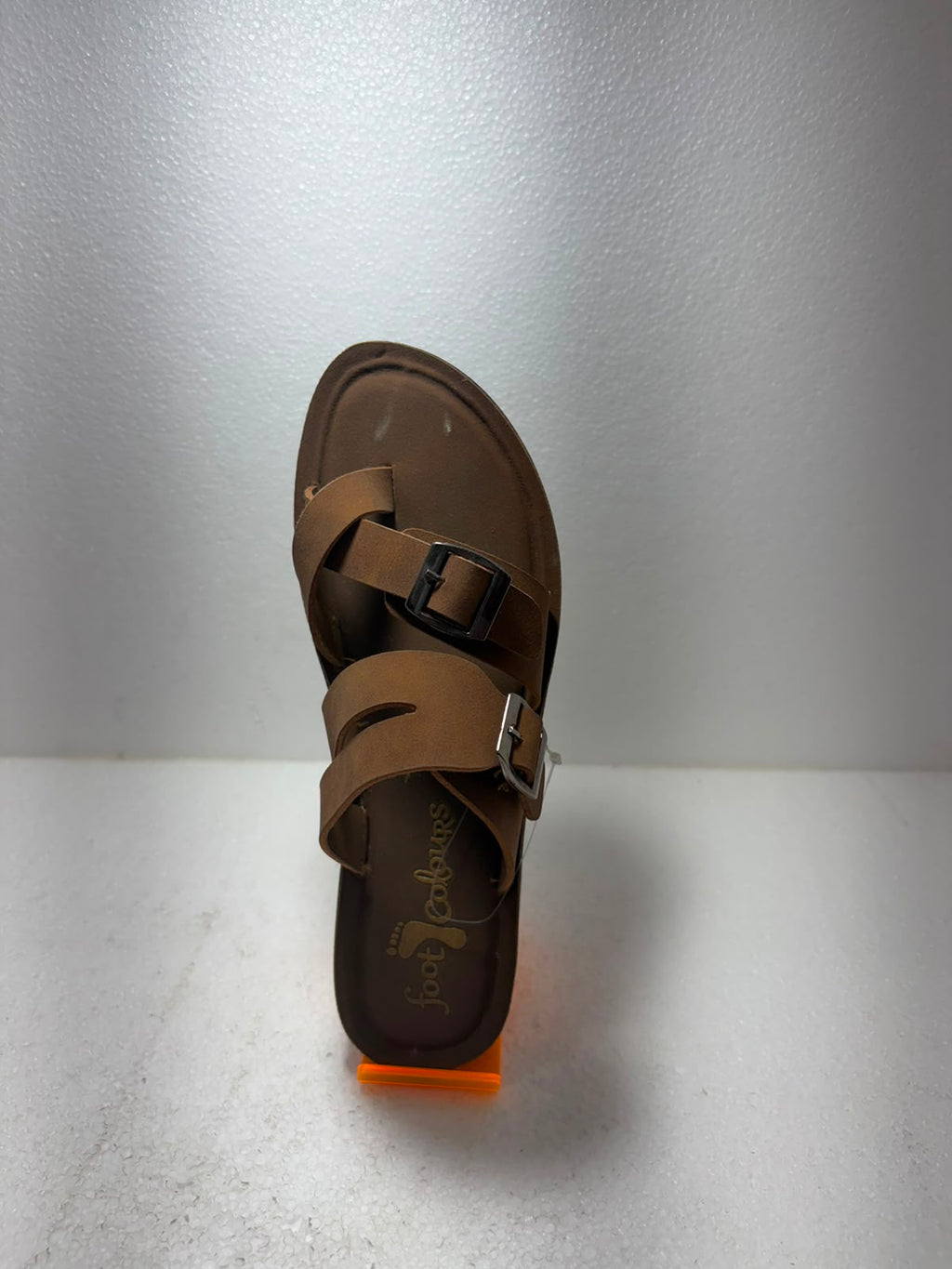 Women's Brown Double Buckle Comfort Sandals | Stylish Casual Flat Sandals | Soft Lightweight Daily Wear Footwear