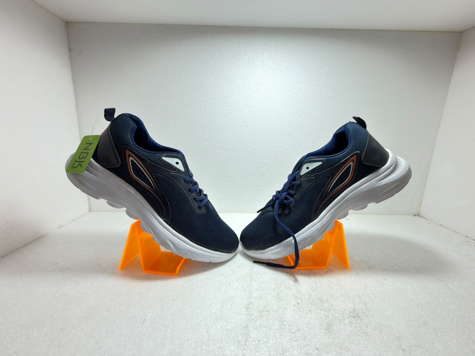 Men's Navy Blue Lightweight Sports Running Shoes | Breathable Mesh Lace-Up Sneakers | Comfortable Walking & Gym Shoes