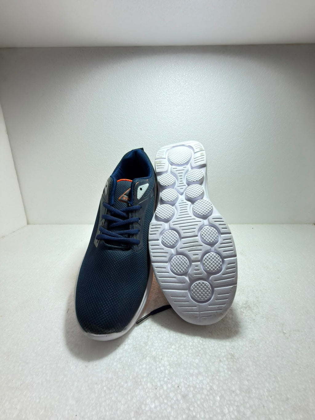 Men's Navy Blue Lightweight Sports Running Shoes | Breathable Mesh Lace-Up Sneakers | Comfortable Walking & Gym Shoes