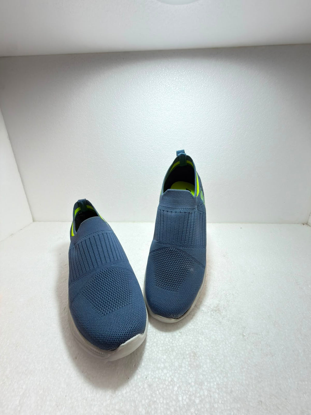 Men's Slip-On Walking Shoes | Lightweight Knit Sneakers | Breathable Casual Running Shoes | Soft Cushioned Daily Wear Shoes | Grey