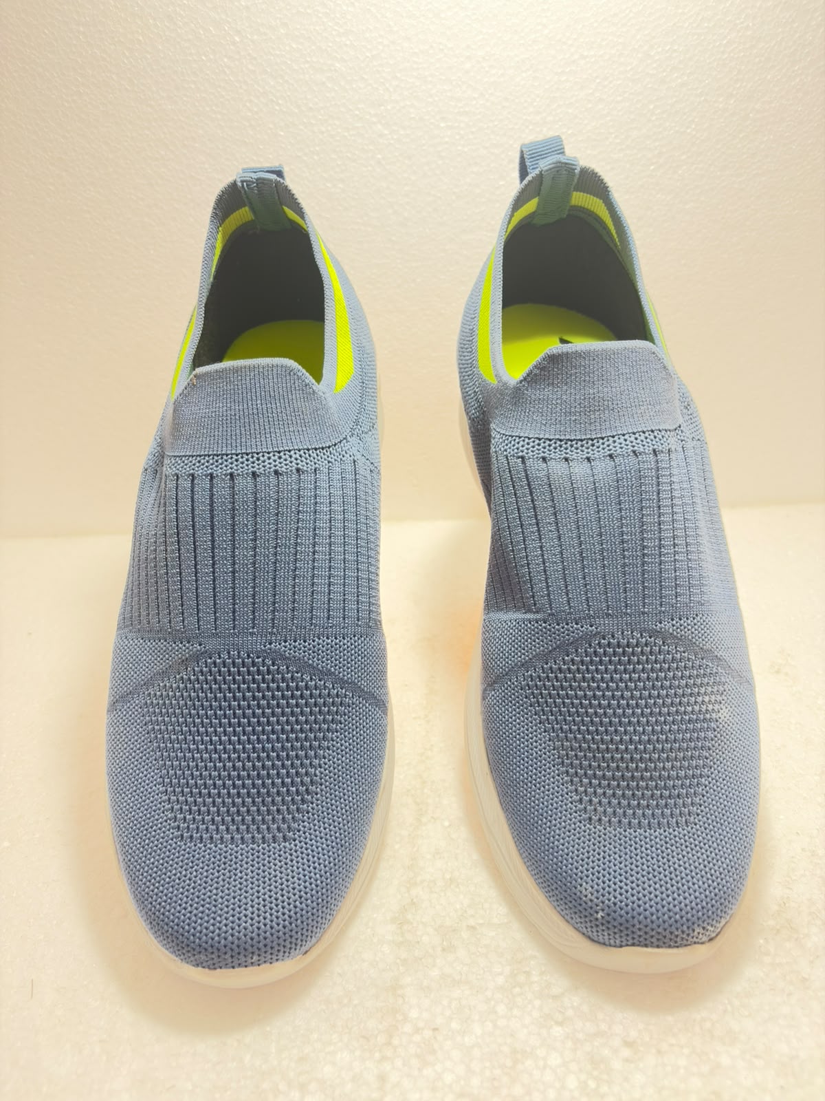 Men's Slip-On Walking Shoes | Lightweight Knit Sneakers | Breathable Casual Running Shoes | Soft Cushioned Daily Wear Shoes | Grey