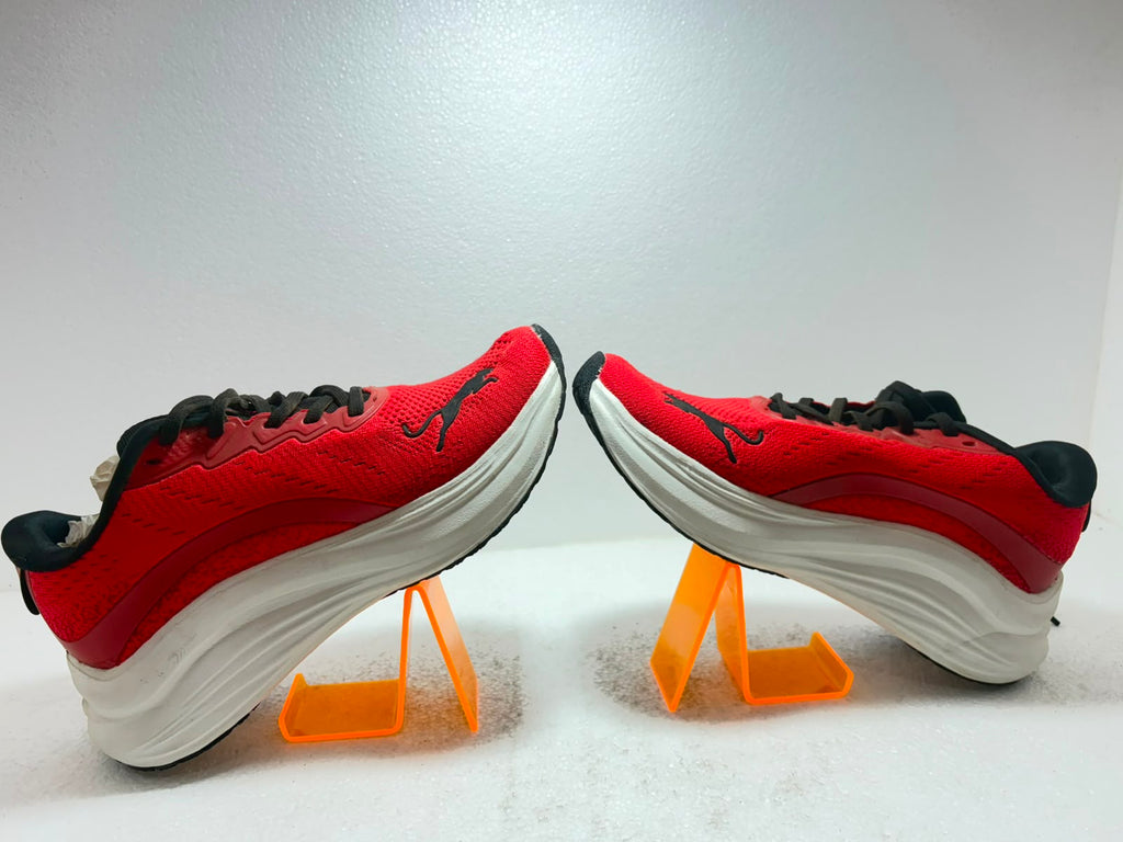 Men's Lightweight Sports Running Shoes | Breathable Mesh Lace-Up Sneakers | Soft Cushioned Anti-Slip Casual Walking Shoes | Red