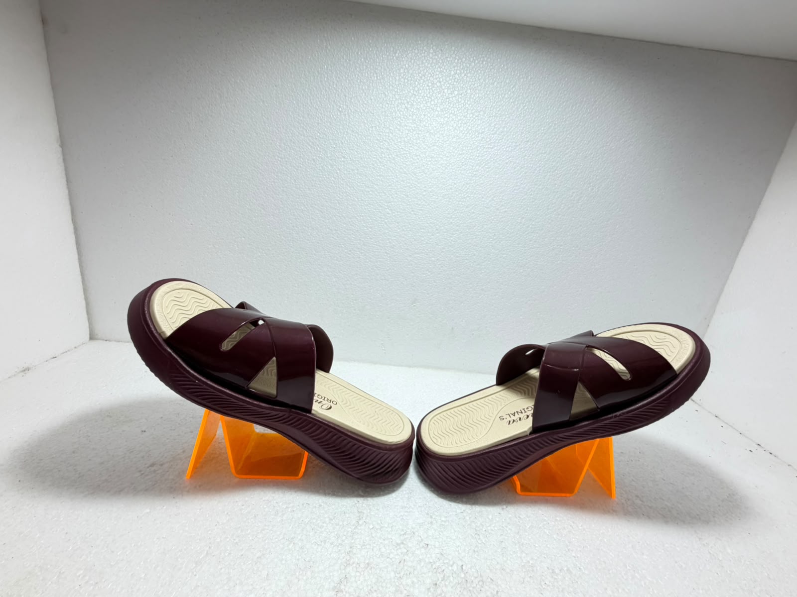 Women Cross Strap Comfort Sliders | Soft Cushioned Slip-On Slippers | Lightweight Anti-Skid Daily Wear Sandals | Maroon
